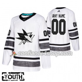 Adidas Maillot de Hockey San Jose Sharks Personnaliser 2019 All-Star Blanc Authentic - Enfant